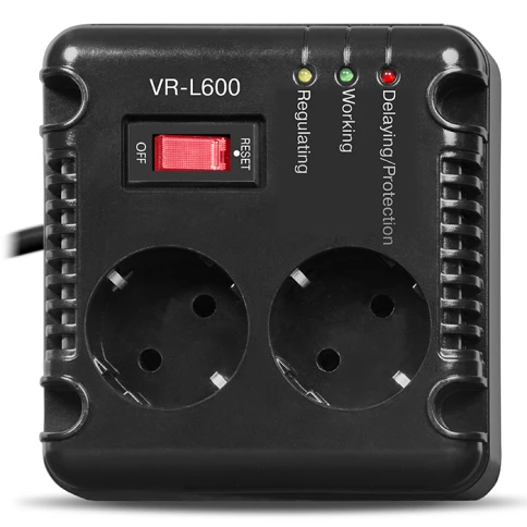 Стабилизатор SVEN VR-L 600, релейный, 200вт, 184-285в, 2 евророзетки, фото 2