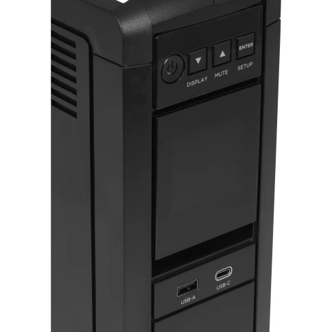 Источник бесперебойного питания/ UPS Line-Interactive CyberPower CP1350EPFCLCD 1350VA/810W USB/RS-232/RJ11/45/USB/SNMPslot  charger A/С (6 EURO), с чистым синусом при работе от АКБ фото 6