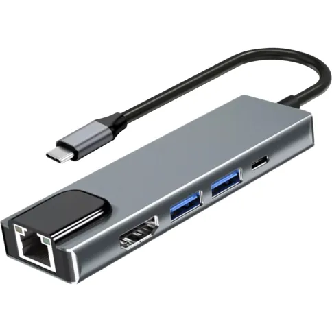 Адаптер iOpen USB 3.1 Type-C M/HDMI F+RJ45+USB 3.0+USB Type-C F (ACU43 фото 2