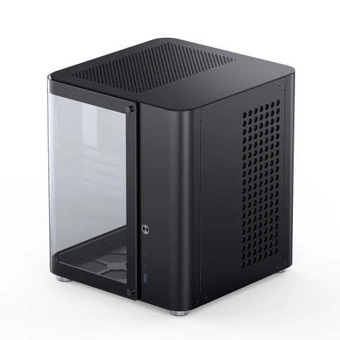 Корпус без блока питания/ Case JONSBO TK-1 Black 2.0, Mini-Tower, no f фото 4