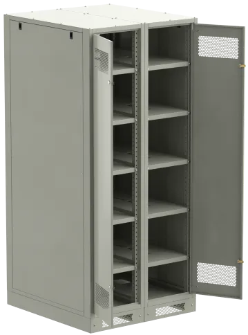ITK LINEA B Шкаф (пустой) 2000х900мм дверь двуст. мет. сер. фото 1