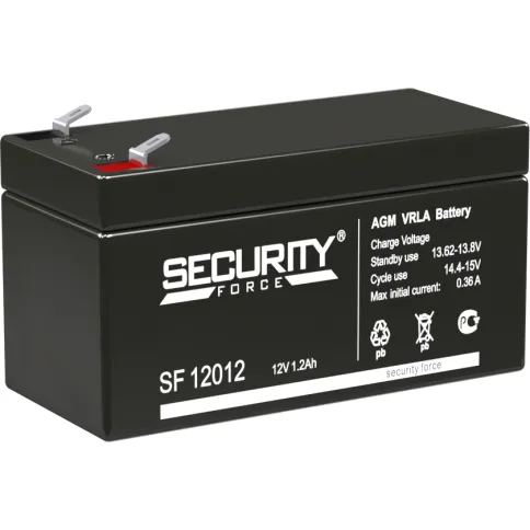 Батарея SECURITY FORCE серия SF, SF 12012, напряжение 12В, емкость 1.2 фото 1
