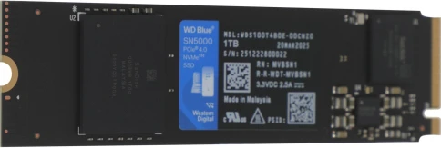 Твердотельный накопитель WD PCIe 4.0 x4 1TB WDS100T4B0Е SN5000 Blue... фото 4