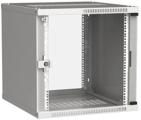 Шкаф LINEA WE 12U 600x450мм дверь стекло серый фото 2