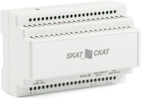 580 SKAT-12-3,0 DIN источник питания 12В 3А пластиковый корпус под DIN фото 1
