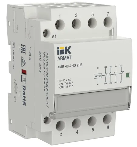 ARMAT Контактор модульный KMR 40А 230В AC 2НО 2НЗ IEK фото 1