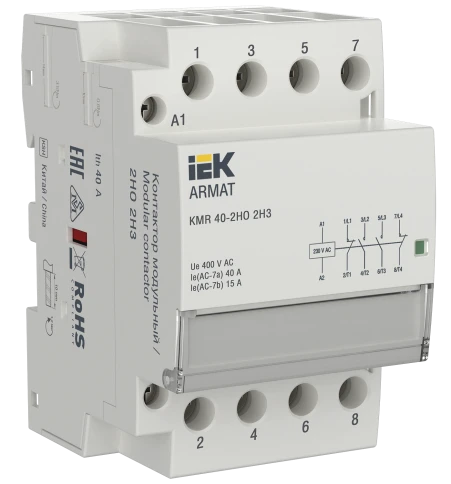 ARMAT Контактор модульный KMR 40А 230В AC 2НО 2НЗ IEK фото 1