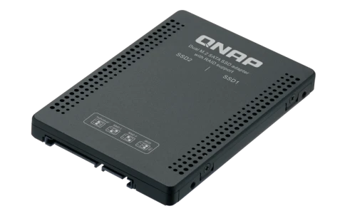 Адаптер/ QNAP QDA-A2MAR HDD/SSD drives adapter 2 x M.2 2280 SATA SSD - фото 5