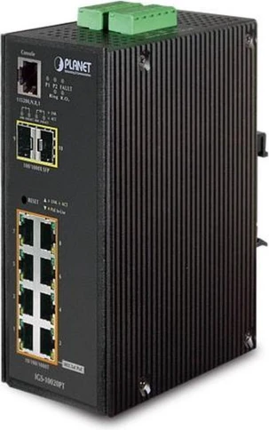 коммутатор/ PLANET IP30 L2+ SNMP Manageable 8-Port Gigabit POE(Af) Switch... фото 1