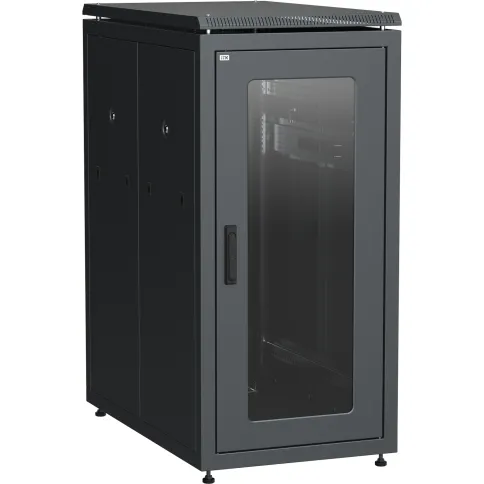 ITK Шкаф сетевой 19" LINEA N 28U 600х1000 мм стеклянная передняя дверь фото 1