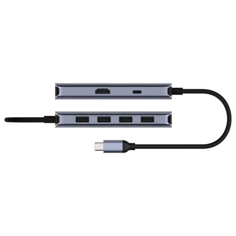 Адаптер/ 6-IN-1 USB-C Hub with 4K HDMI фото 2
