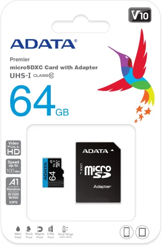 ADATA Premier microSDXC/SDHC UHS-I Class10 (A1 V10) фото 3