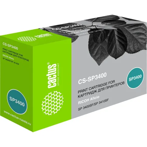 -/ Картридж лазерный Cactus CS-SP3400 407648 черный (5000стр.) для Ricoh Aficio SP 3400/3410/3410dn;SP фото 2