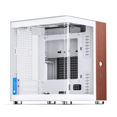Корпус без блока питания/ Case JONSBO TK-0 White, Desktop SFF, TG, no фото 7