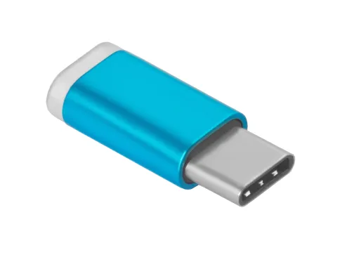 Greenconnect USB Type C на micro USB 2.0, M/F голубой фото 2