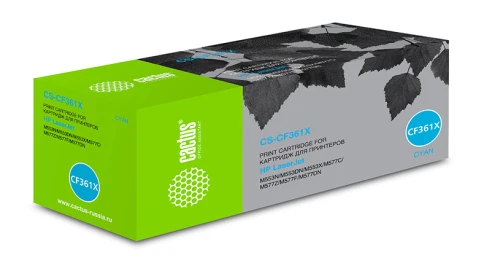 Картридж лазерный Cactus CS-CF361X CF361X голубой (9500стр.) для HP фото 2
