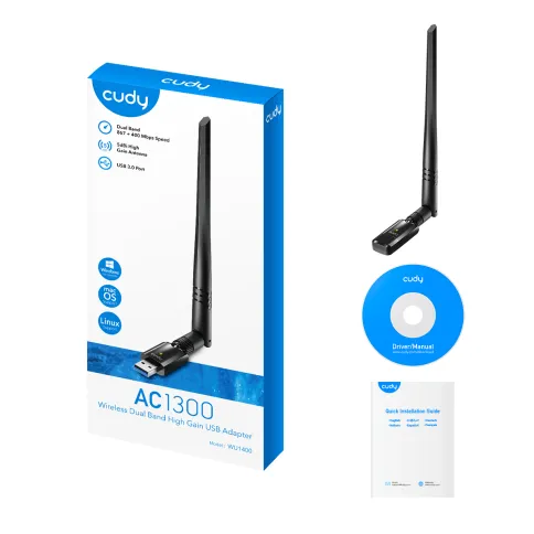 Адаптер Wi-Fi/ 1300Mbps High Gain Wi-Fi USB 3.0 Adapter, 802.11ac/a/b/ фото 6