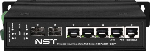 Промышленный управляемый (L2+) HiPoE коммутатор Gigabit Ethernet/ Пром фото 1