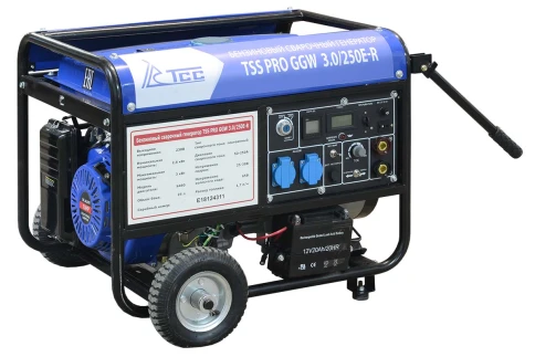 Сварочный генератор TSS PRO GGW 3.0/250E-R — бензиновый, 250 А, 3 кВт, электростартер фото 2