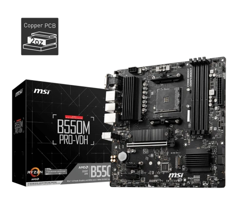 Материнская плата/ MB MSI AMD B550 sAM4, 4xDDR4(128GB), D-SUB/HDMI 2.1 фото 1