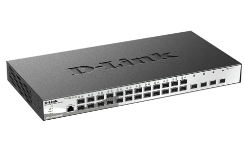 Управляемый L2 коммутатор/ Управляемый L2 коммутатор, 24x1000Base-X SFP, 4x10GBase-X SFP+,... фото 2
