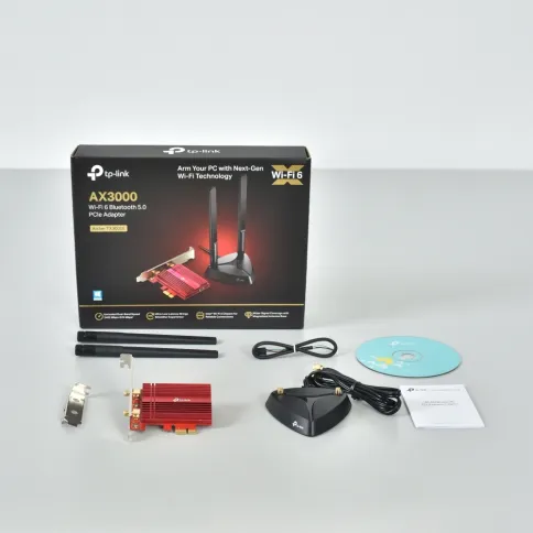 Адаптер Wi-Fi/ 11AX 3000Mbps dual-band PCI-E adapter, two external Ant фото 4