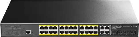 Коммутатор/ 24-Port Layer 2 Managed Gigabit PoE+ Switch with 4 Gigabit фото 1