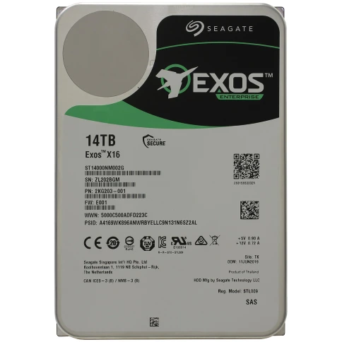 Жесткий диск/ HDD Seagate SAS 14Tb Exos X16 12Gb/s 7200 256Mb 1 year w фото 3