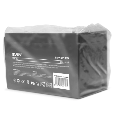 Батарея SVEN SV 12120 (12V 12Ah), напряжение 12В, емкость 12А*ч,... фото 4
