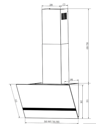 Вытяжка ELIKOR КВ RISE 50 BK (243073) фото 8