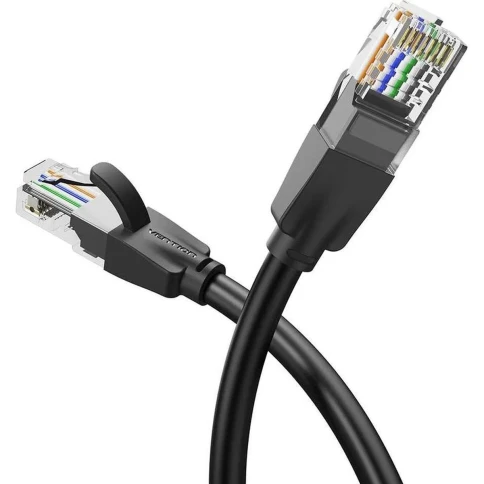 Патч-корд Vention прямой UTP cat.6, RJ45 - 10м. Черный фото 2