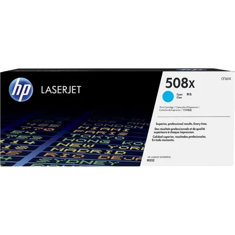 HP 508X Cyan Original LaserJet Toner Cartridge (CF361X) фото 1