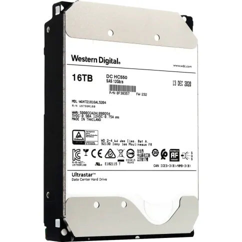 Жесткий диск/ HDD WD SAS Server 16Tb Ultrastar DC HC550 7200 12Gb/s 51 фото 1