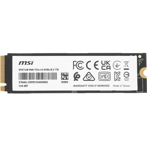 MSI SSD SPATIUM M461, 1000GB, M.2(22x80mm), NVMe, PCIe 4.0 x4,... фото 5
