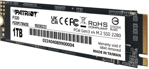Твердотельный накопитель Patriot PCIe 3.0 x4 1TB P320P1TBM28 P320 M.2... фото 4