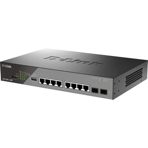 Сетевой коммутатор/ Smart L2 Surveillance Switch 8х1000Base-T PoE, 2x1 фото 3