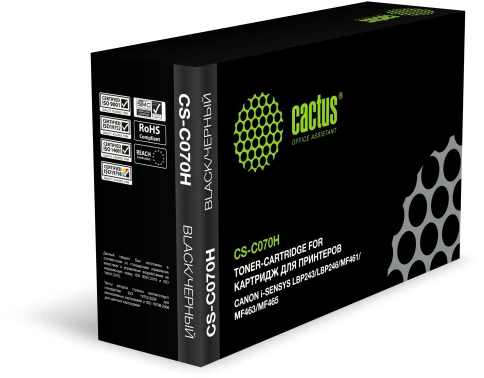 Картридж лазерный Cactus CS-C070H 070H черный (10200стр.) для Canon фото 1