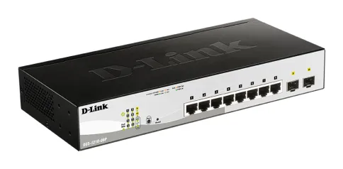 Коммутатор/ Настраиваемый L2 PoE-коммутатор, 8x1000Base-T PoE, 2х1000B фото 2