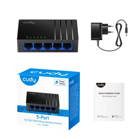 Коммутатор/ 5-Port Gigabit Metal Switch, 5 10/100/1000M RJ45 Ports, Lo фото 4