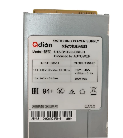 Блок питания серверный/ Server power supply Qdion Model U1A-D10550-DRB фото 1