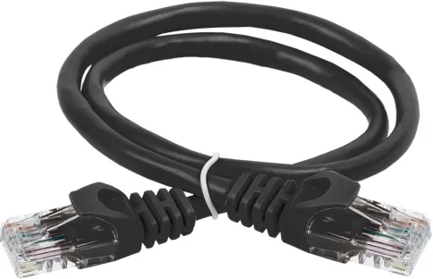 ITK RJ45(m) - RJ45(m) Cat. 5e U/UTP LSZH 3м черный фото 1