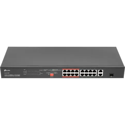 Коммутатор/ 16-port 10/100Mbps unmanaged switch, 16 PoE+ ports, 1GB RJ фото 2