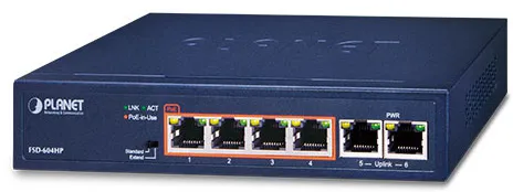 Коммутатор PLANET FSD-604HP фото 1