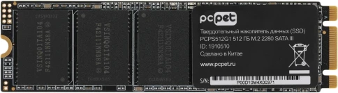 Твердотельный накопитель PC Pet SATA-III 512GB PCPS512G1 M.2 2280 OEM... фото 2