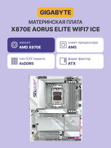 GIGABYTE X870E A ELITE WF7 ICE фото 2