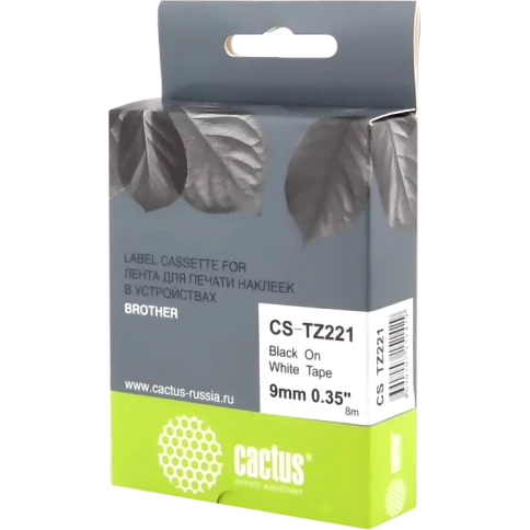 Картридж ленточный Cactus CS-TZ221 TZe-221 черный для Brother 1010/ фото 4
