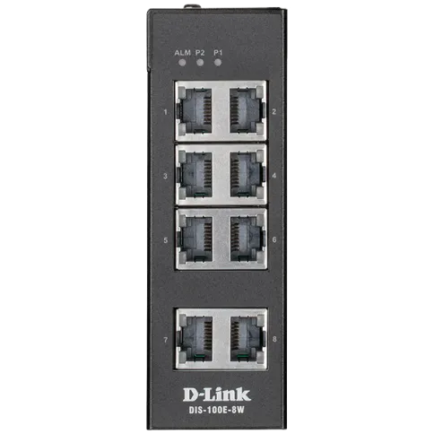 Коммутатор/ DIS-100E-8W Unmanaged Industrial Switch 8x100Base-TX, Surg фото 1