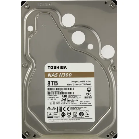 Toshiba N300 NAS 8TB (HDWG480UZSVA) фото 3