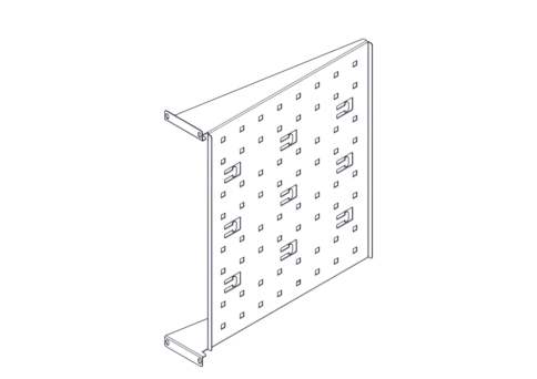 Фиксированная полка Systeme Electric, серия Uniprom, 2U, 450мм, до 15к фото 1