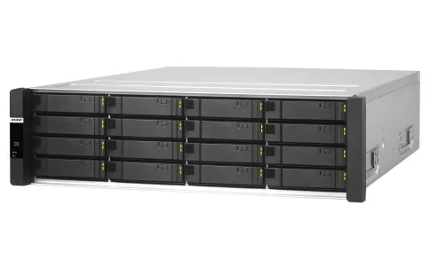Сетевое хранилище без дисков/ Enterprise QNAP ES1686dc-2142IT-96G NAS, 16-tray SAS w/o HDD, rackmount, 2xPSU, per controller: Xeon D-2142IT 8-core 1.9 GHz processor (burst up to 3.0 GHz), 48 GB RDIMM DDR4 ECC up to 512 GB (8 x 64GB), 4xSFP+, Included rail фото 4